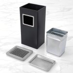 Mülleimer mit Aschenbecher für Draußen