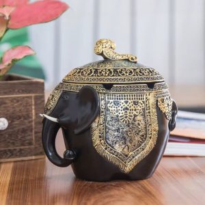 Aschenbecher Elefant mit Deckel