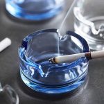 Aschenbecher Glas Blau