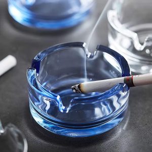Aschenbecher Glas Blau