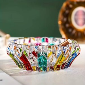 Aschenbecher Glas Bunt