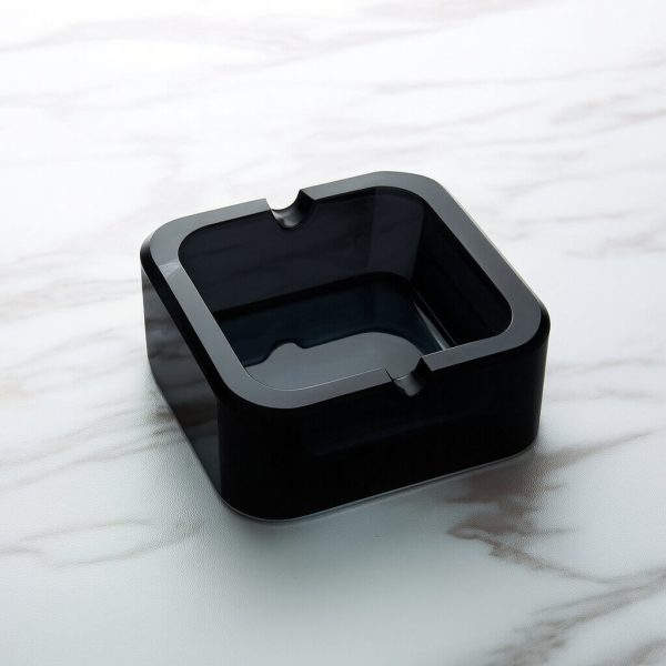 Aschenbecher Glas Schwarz