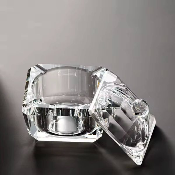 Aschenbecher Glas mit Deckel
