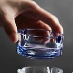 Aschenbecher Glas Blau