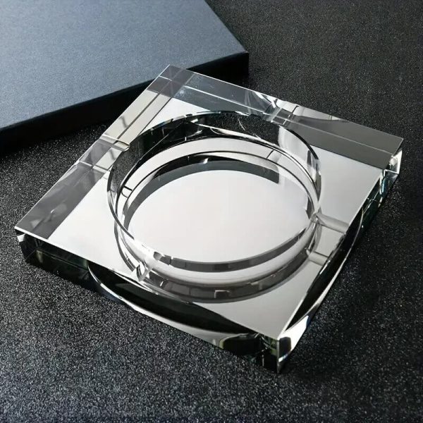 Aschenbecher Glas Eckig