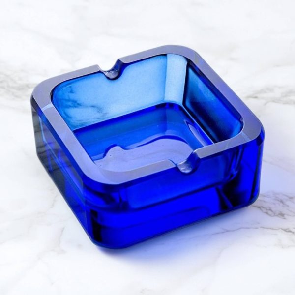 Glas Aschenbecher Blau