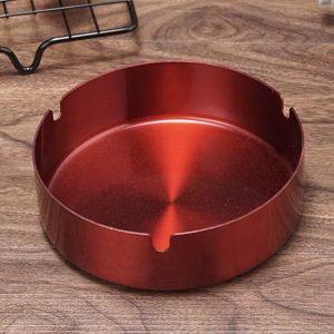 Aschenbecher Edelstahl rot