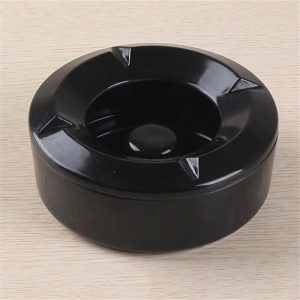 Aschenbecher Kunststoff Schwarz