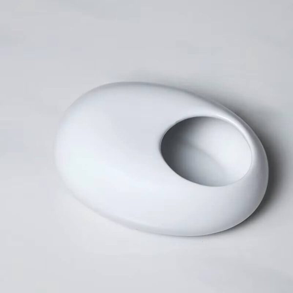Aschenbecher Oval Weiß