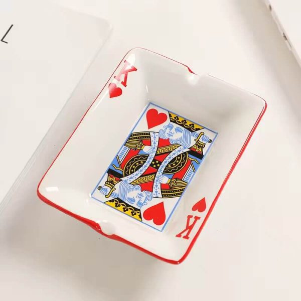 Poker Aschenbecher Herz König