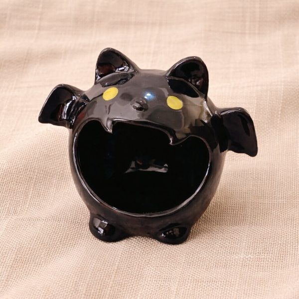 Aschenbecher Fledermaus Schwarz