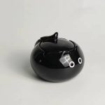 Aschenbecher Katze mit Deckel