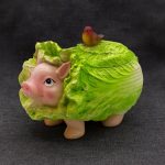 Aschenbecher Schwein mit Deckel