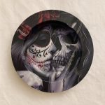 Aschenbecher Totenkopf Metall