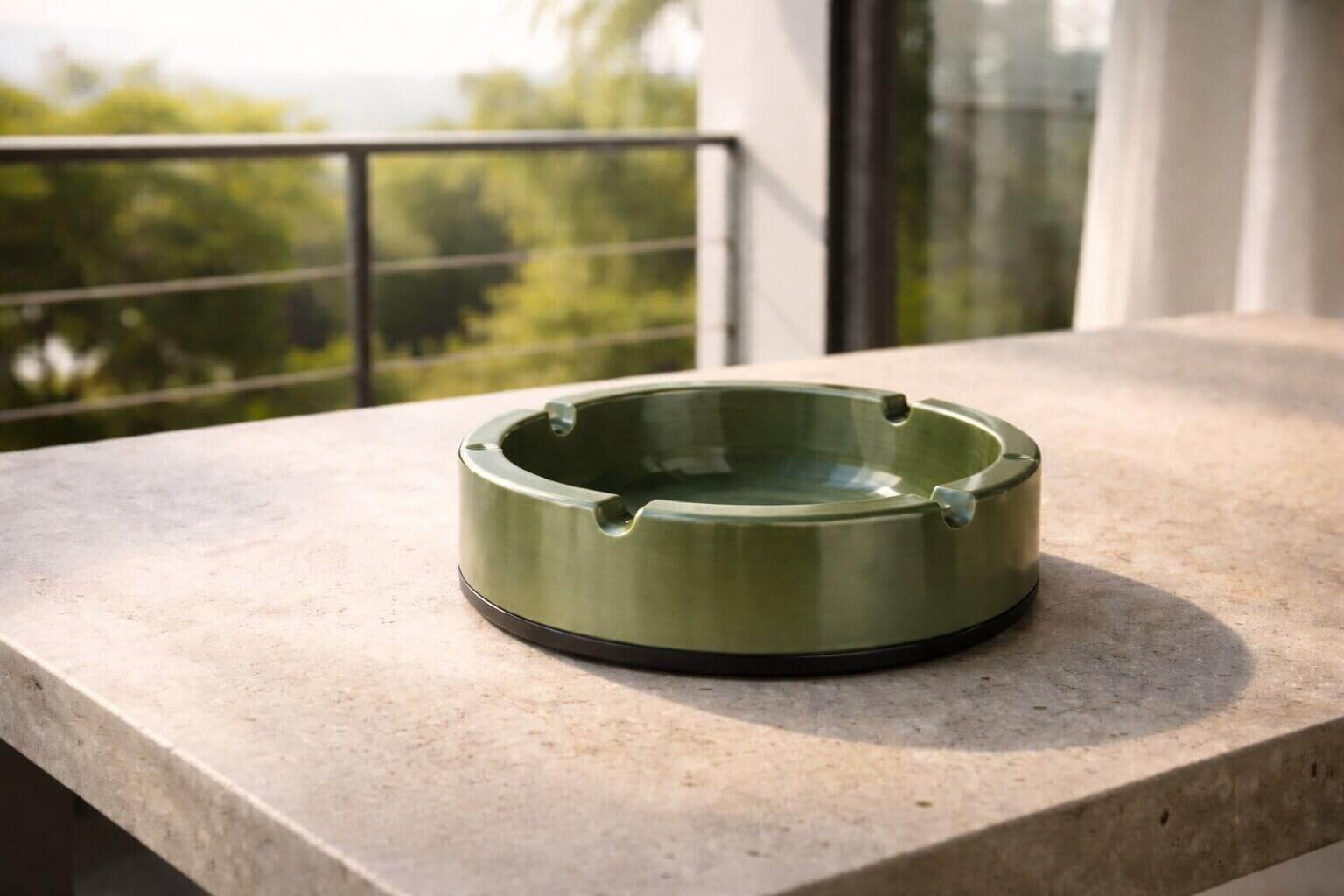 grosser-aschenbecher-xxl-keramik-khaki-balkon